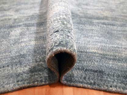 Grey 9'1" x 12'2" Modern / Contemporary Hand knotted Wool Rug - Sku: O076076