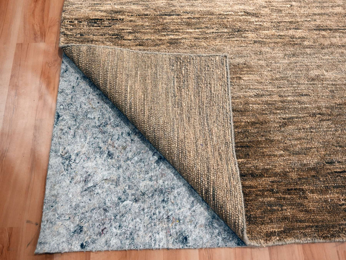 Modern / Contemporary hand-knotted wool rug in Brown, 9'4" x 12'4", SKU O076078