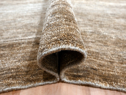 Modern / Contemporary hand-knotted wool rug in Brown, 9'4" x 12'4", SKU O076078