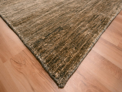 Modern / Contemporary hand-knotted wool rug in Brown, 9'4" x 12'4", SKU O076078