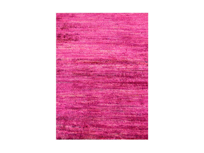 Pink 2'0" x 3'0" Modern / Contemporary Hand knotted Silk Rug - Sku: O076098