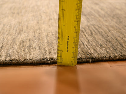 Modern / Contemporary hand-knotted silk rug in Brown, 2'0" x 3'0", SKU O076100