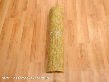 Modern / Contemporary hand-knotted silk rug in Brown, 2'0" x 3'0", SKU O076104