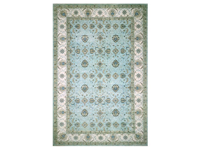 Blue 12'0" x 18'1" Oushak And Peshawar Hand knotted Wool Rug - Sku: O076106