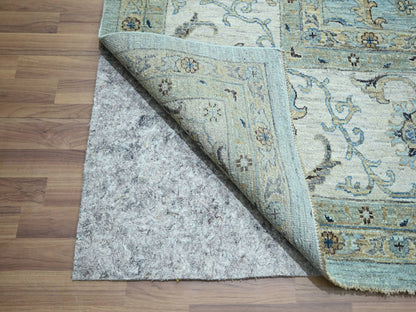 Agra Oushak / Peshawar hand-knotted wool rug in Blue, 12'0" x 18'1", SKU O076106