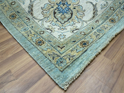 Agra Oushak / Peshawar hand-knotted wool rug in Blue, 12'0" x 18'1", SKU O076106