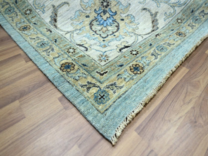 Agra Oushak / Peshawar hand-knotted wool rug in Blue, 12'2" x 15'3", SKU O076107