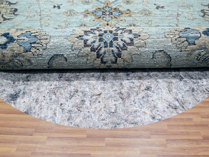 Agra Oushak / Peshawar hand-knotted wool rug in Blue, 11'10" x 11'10", SKU O076110