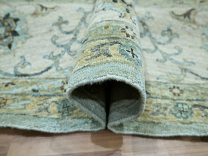 Agra Oushak / Peshawar hand-knotted wool rug in Blue, 11'10" x 11'10", SKU O076110