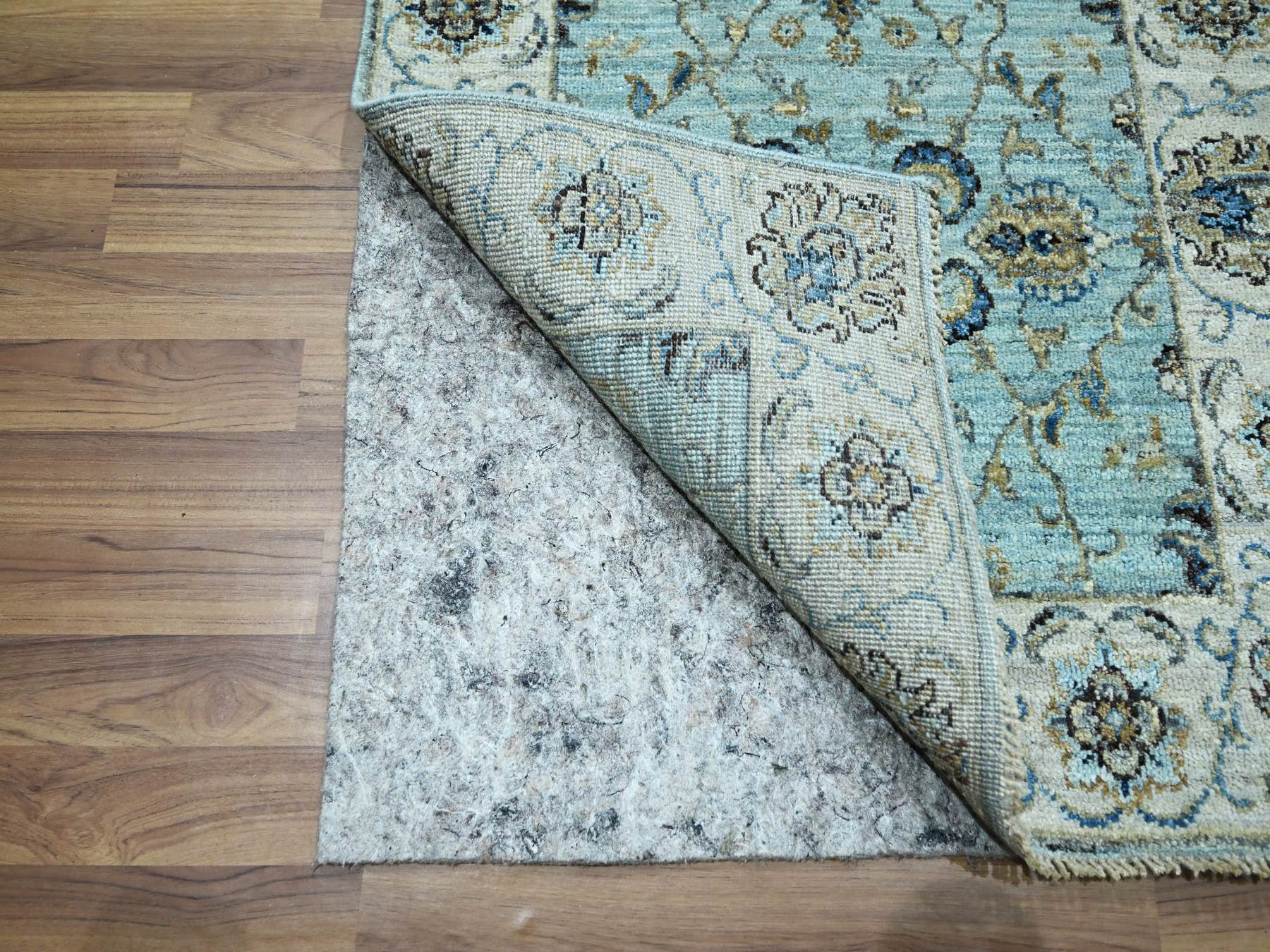 Agra Oushak / Peshawar hand-knotted wool runner in Blue, 2'6" x 29'10", SKU O076111