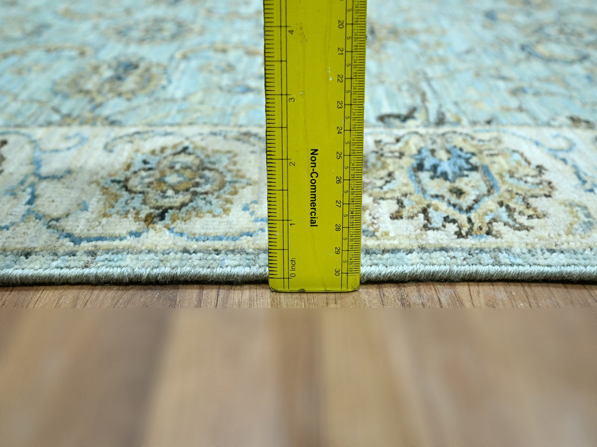 Agra Oushak / Peshawar hand-knotted wool runner in Blue, 2'9" x 24'3", SKU O076113