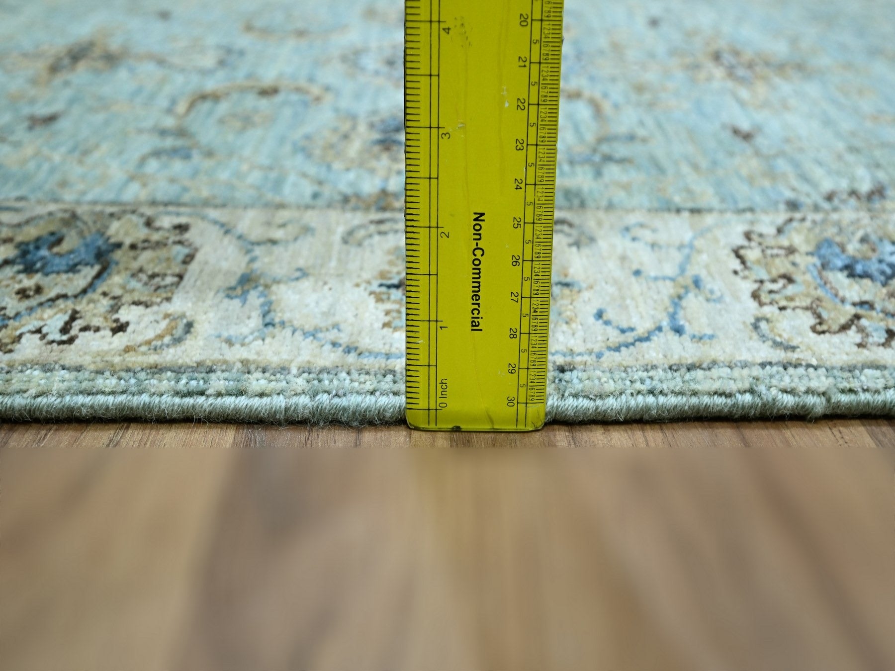Agra Oushak / Peshawar hand-knotted wool runner in Blue, 2'6" x 15'9", SKU O076115