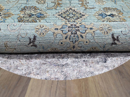 Agra Oushak / Peshawar hand-knotted wool rug in Blue, 9'11" x 10'0", SKU O076123