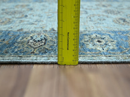 Agra Oushak / Peshawar hand-knotted wool runner in Blue, 2'9" x 29'10", SKU O076124