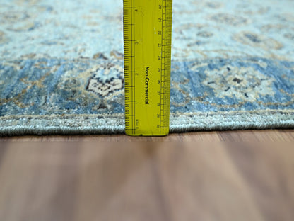 Agra Oushak / Peshawar hand-knotted wool runner in Blue, 2'7" x 25'9", SKU O076125