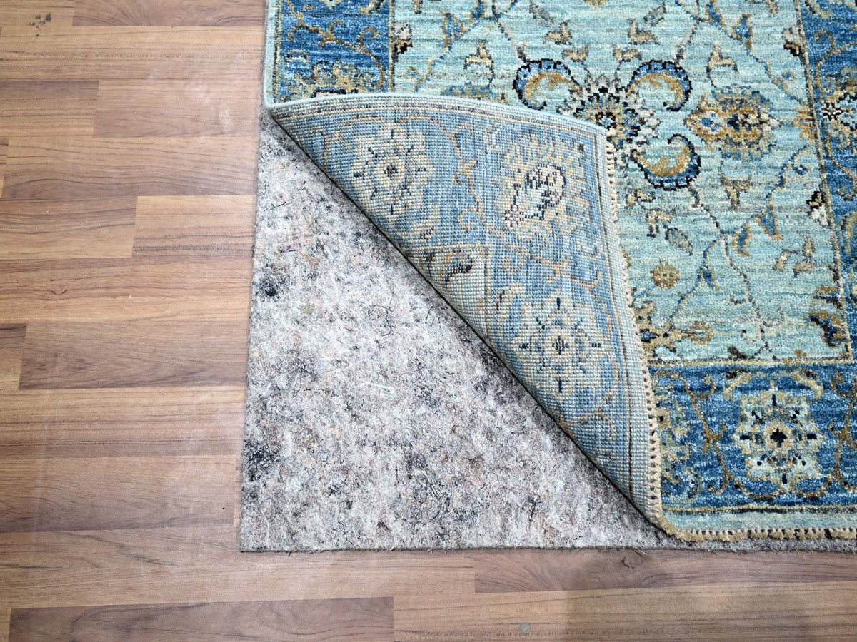 Agra Oushak / Peshawar hand-knotted wool runner in Blue, 2'8" x 24'1", SKU O076126