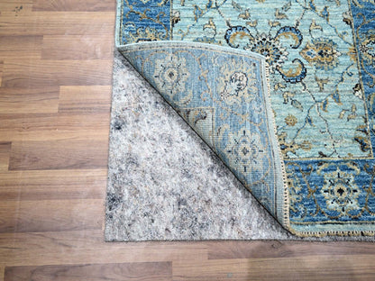 Agra Oushak / Peshawar hand-knotted wool runner in Blue, 2'8" x 24'1", SKU O076126
