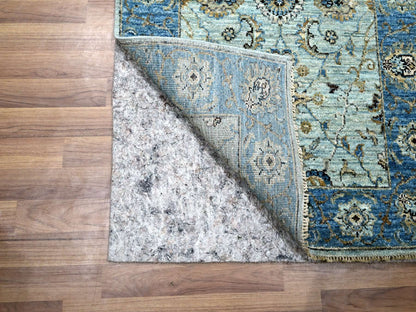 Agra Oushak / Peshawar hand-knotted wool runner in Blue, 2'9" x 22'0", SKU O076127
