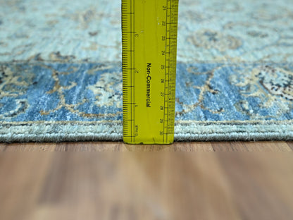 Agra Oushak / Peshawar hand-knotted wool runner in Blue, 2'9" x 22'0", SKU O076127