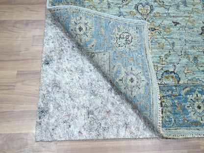 Agra Oushak / Peshawar hand-knotted wool runner in Blue, 2'8" x 16'1", SKU O076128