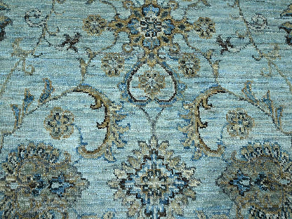 Agra Oushak / Peshawar hand-knotted wool rug in Blue, 8'0" x 8'1", SKU O076134