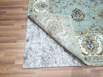 Agra Oushak / Peshawar hand-knotted wool rug in Blue, 5'11" x 9'1", SKU O076137