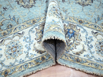 Agra Oushak / Peshawar hand-knotted wool rug in Blue, 5'11" x 9'1", SKU O076137