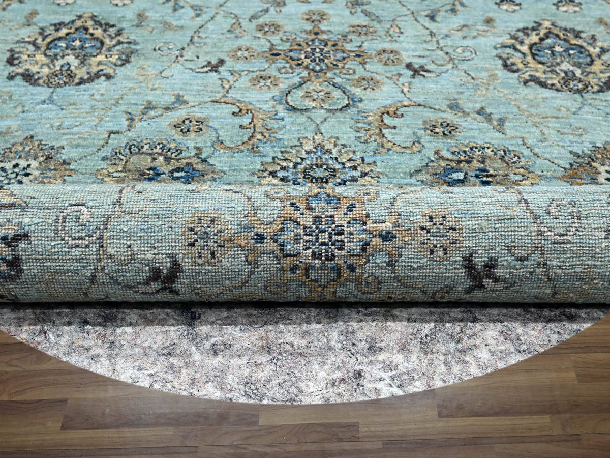 Agra Oushak / Peshawar hand-knotted wool rug in Blue, 7'0" x 7'0", SKU O076138