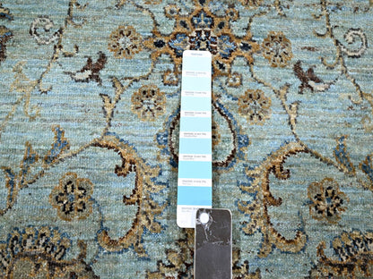 Agra Oushak / Peshawar hand-knotted wool rug in Blue, 7'0" x 7'0", SKU O076138