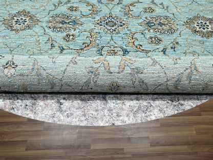Agra Oushak / Peshawar hand-knotted wool rug in Blue, 7'11" x 8'0", SKU O076140