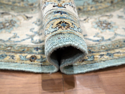 Agra Oushak / Peshawar hand-knotted wool rug in Blue, 7'11" x 8'0", SKU O076140