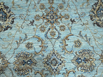 Agra Oushak / Peshawar hand-knotted wool rug in Blue, 7'11" x 8'0", SKU O076140