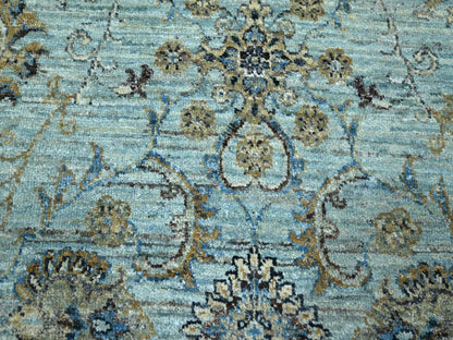 Agra Oushak / Peshawar hand-knotted wool rug in Blue, 7'1" x 7'2", SKU O076143