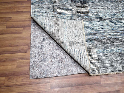 Blue 9'0" x 12'1" Modern and Contemporary Hand knotted Wool Rug - Sku: O076152