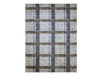 Ivory 9'0" x 12'1" Modern and Contemporary Hand knotted Wool Rug - Sku: O076153