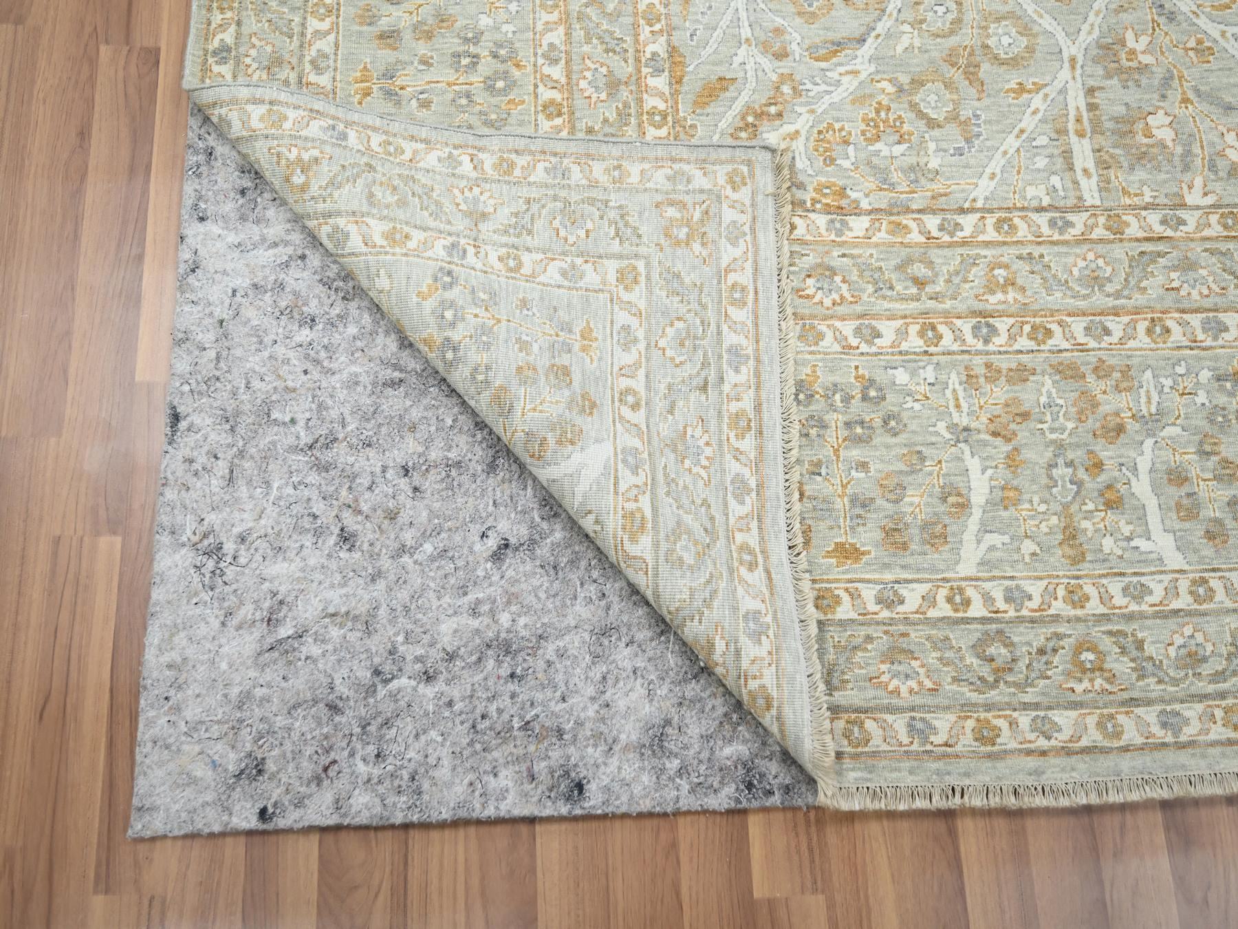Fine Oriental hand-knotted wool rug in Gray, 9'2" x 12' — SKU O076160 (view 4)