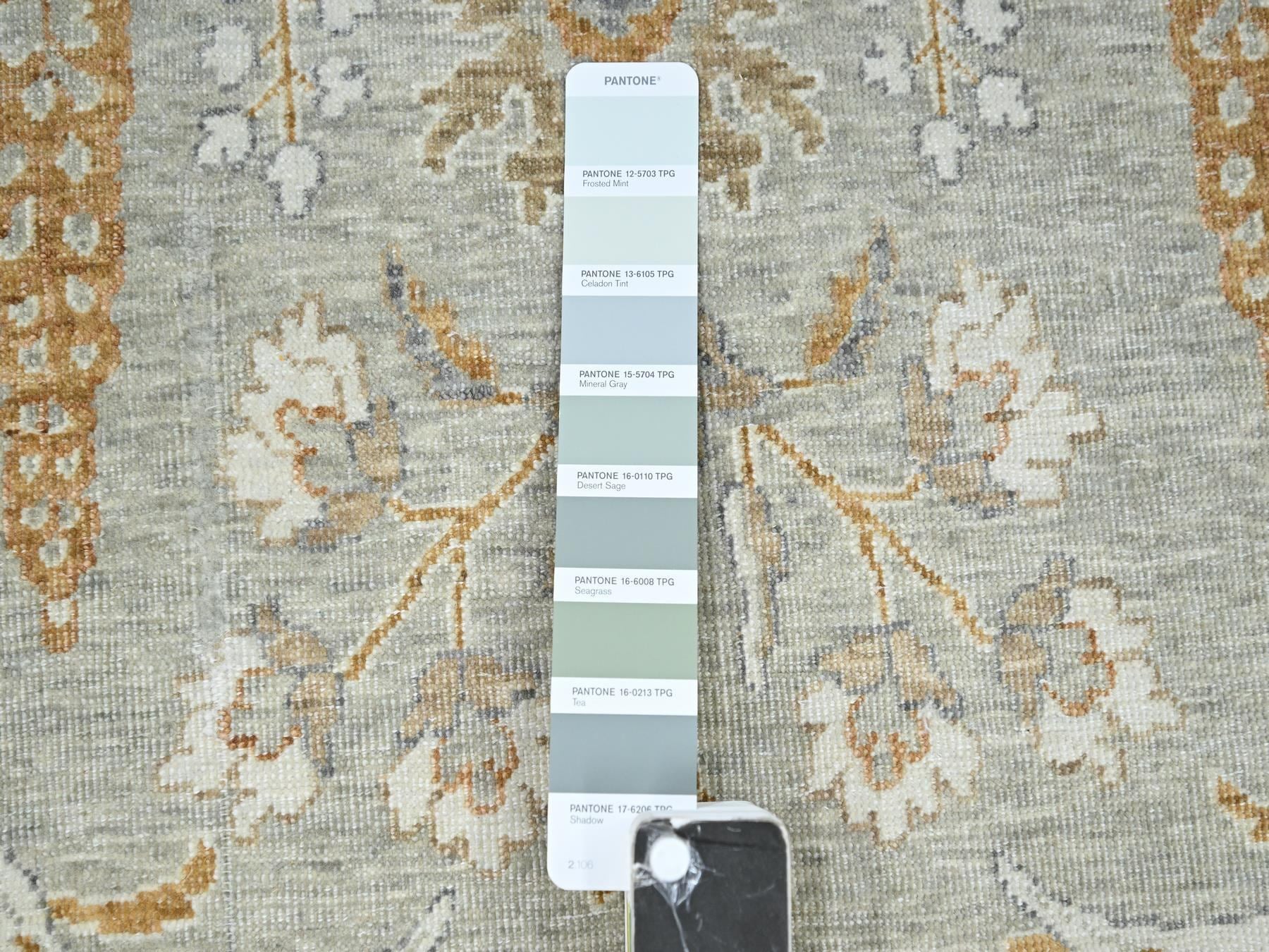 Fine Oriental hand-knotted wool rug in Gray, 9'2" x 12' — SKU O076160 (view 7)