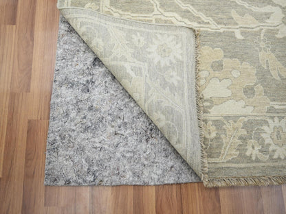 Mahal Oushak hand-knotted wool rug in Gray, 9'1" x 12'3" — SKU O076163 (view 4)