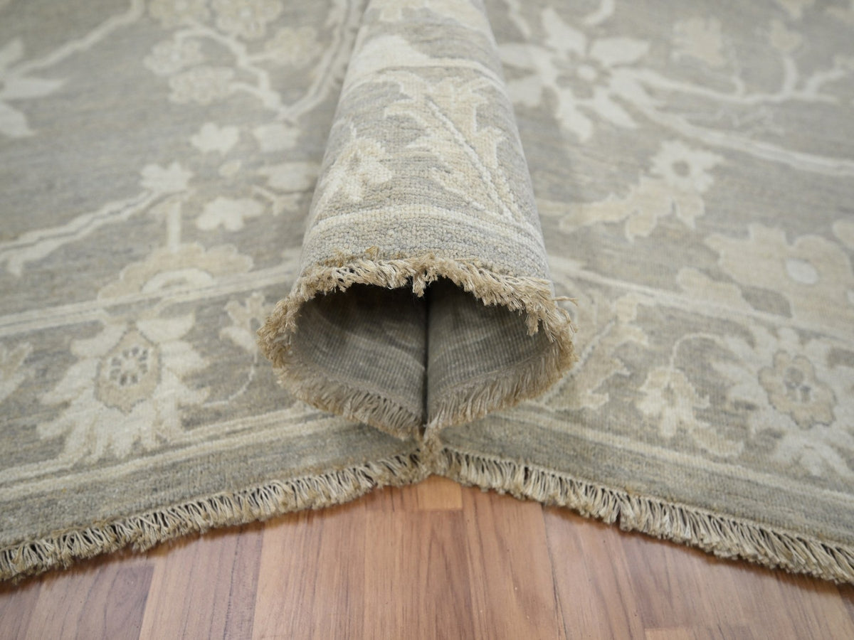 Mahal Oushak hand-knotted wool rug in Gray, 9'1" x 12'3" — SKU O076163 (view 5)