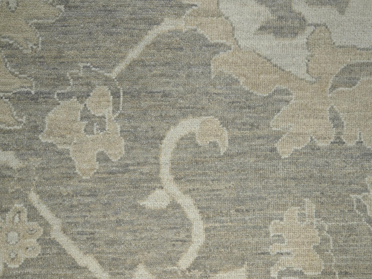 Mahal Oushak hand-knotted wool rug in Gray, 9'1" x 12'3" — SKU O076163 (view 8)