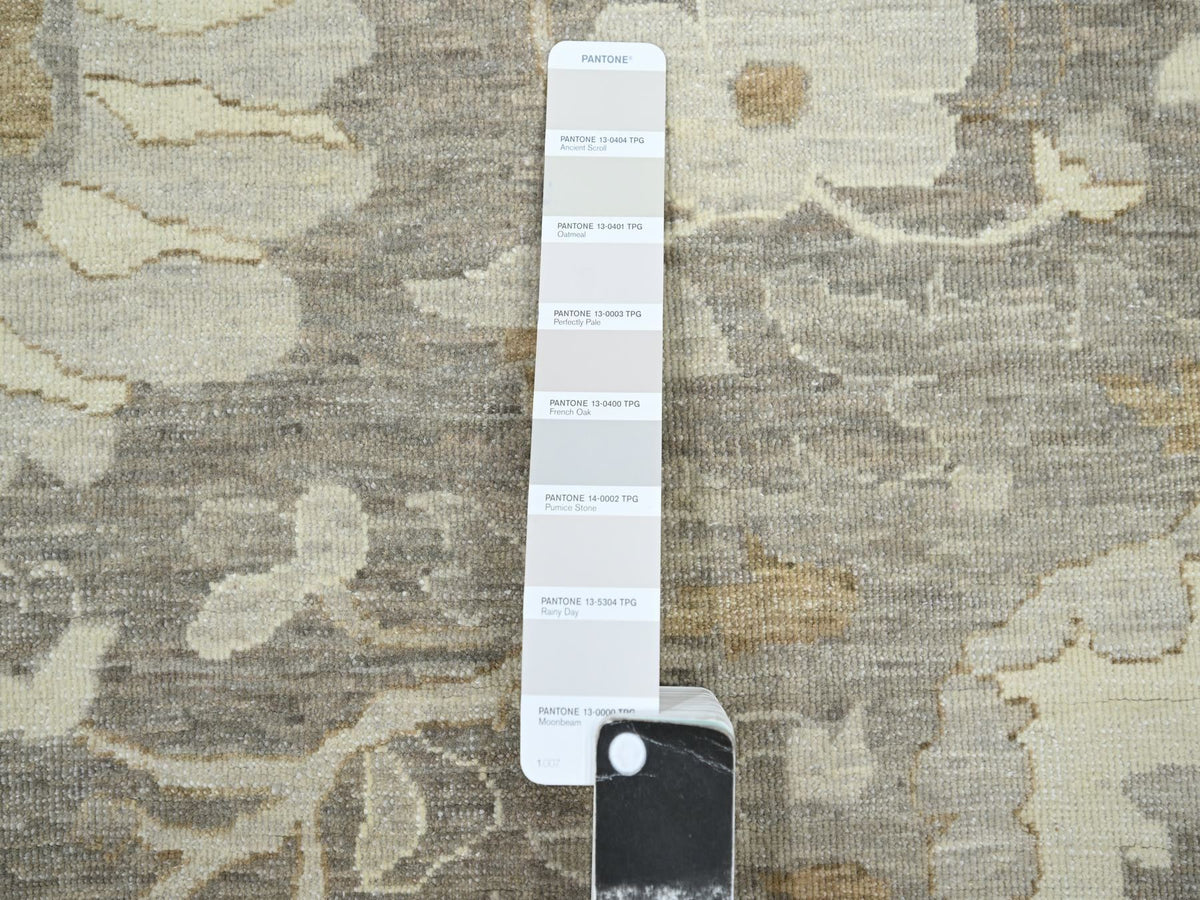 Mahal Oushak hand-knotted wool rug in Gray, 8'11" x 11'10" — SKU O076164 (view 7)