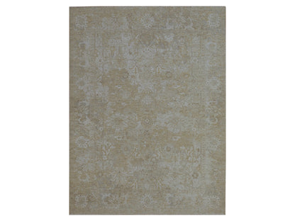 Beige 9'1" x 12'2" Oushak And Peshawar Hand knotted Wool Rug - Sku: O076168