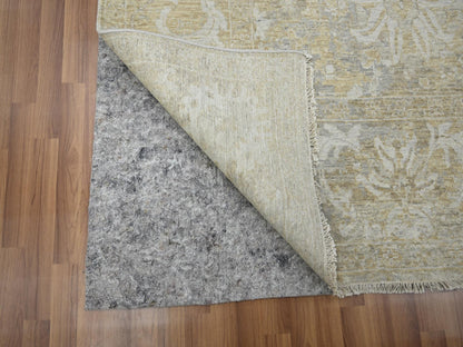 Sultanabad Oushak hand-knotted wool rug in Beige, 9'1" x 12'2" — SKU O076168 (view 4)