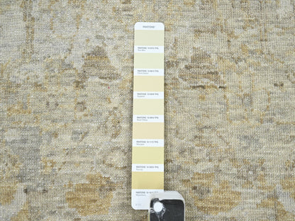 Beige 9'1" x 12'2" Oushak And Peshawar Hand knotted Wool Rug - Sku: O076168
