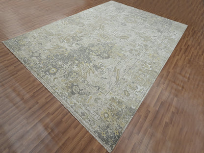 Sultanabad Oushak hand-knotted wool rug in Gray, 9'2" x 12'5" — SKU O076169 (view 3)