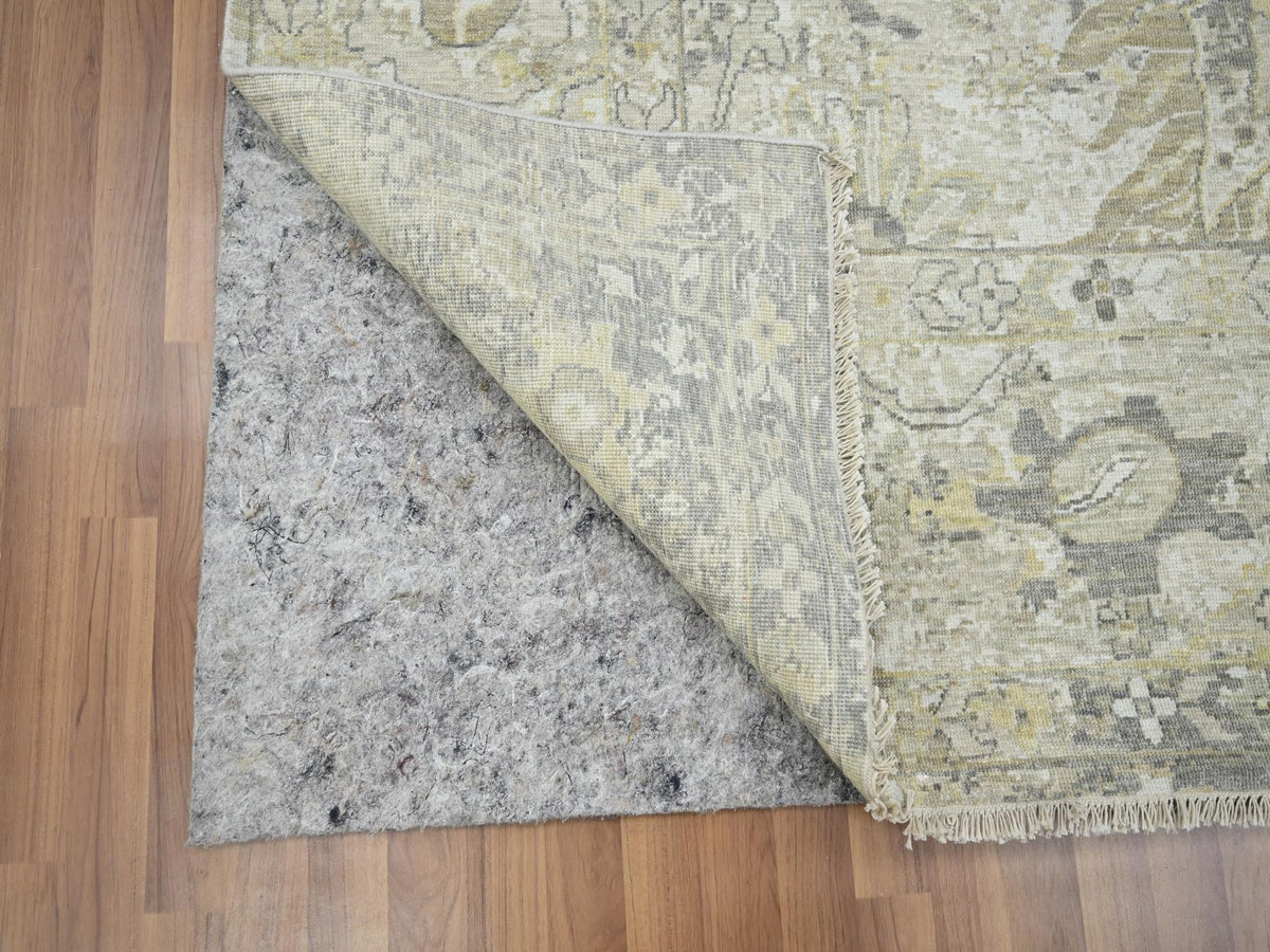Sultanabad Oushak hand-knotted wool rug in Gray, 9'2" x 12'5" — SKU O076169 (view 4)