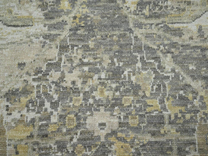 Grey 9'2" x 12'5" Oushak And Peshawar Hand knotted Wool Rug - Sku: O076169
