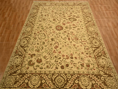 Brown 10'0" x 13'10" Vintage Hand knotted Wool Rug - Sku: O076170