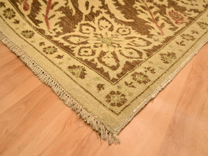 Brown 10'0" x 13'10" Vintage Hand knotted Wool Rug - Sku: O076170