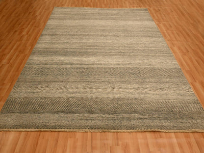Modern / Contemporary hand-knotted wool rug in Gray, 8' x 10'3" — SKU O076178 (view 2)